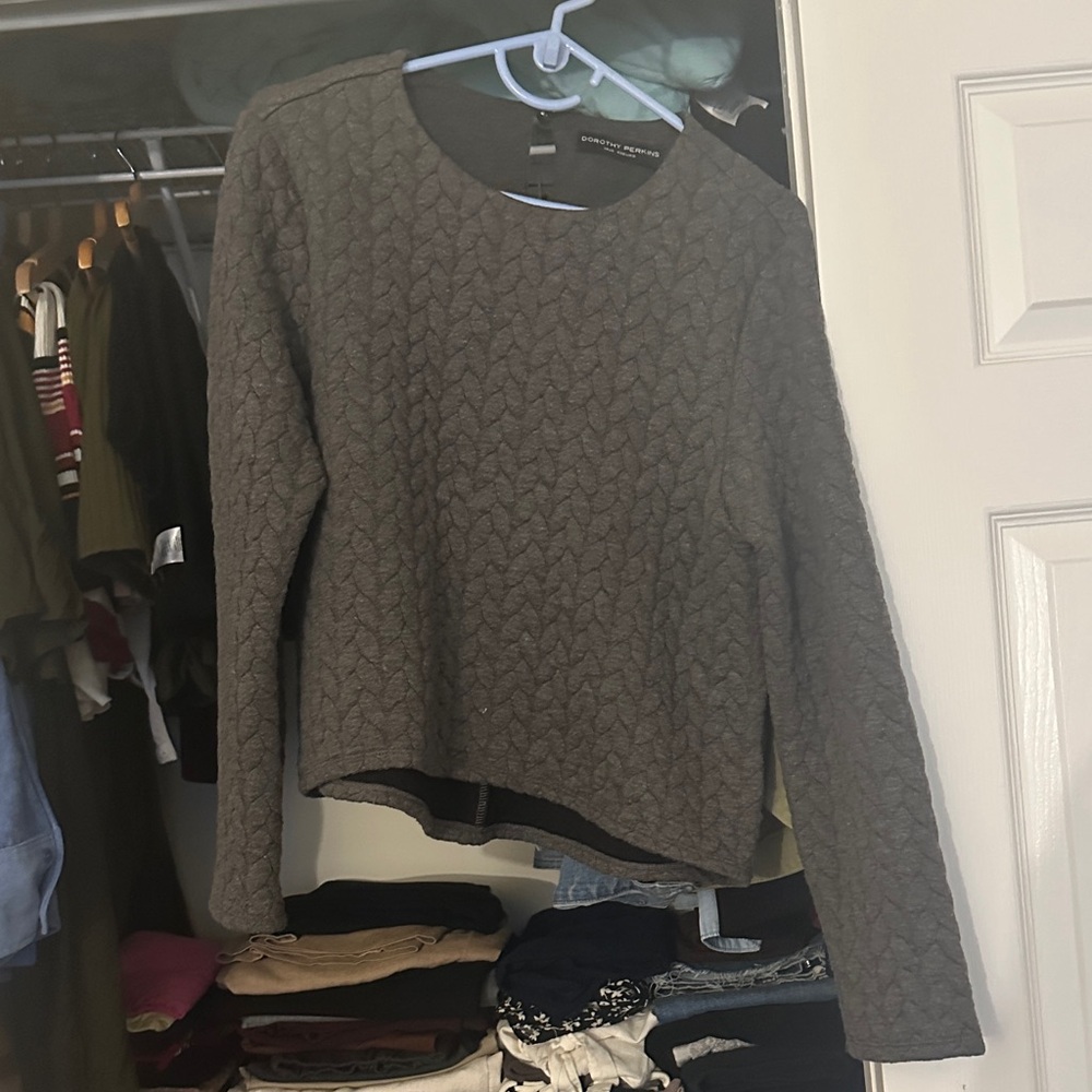 Dorothy Perkins Charcoal Cable Knit Sweater